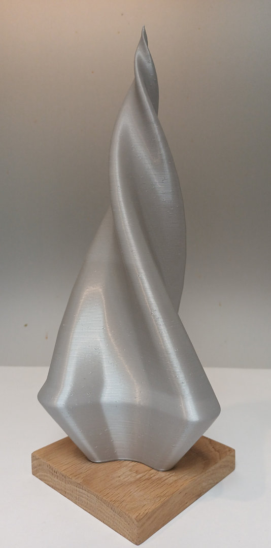 3D lamp Aluminium Spiraal
