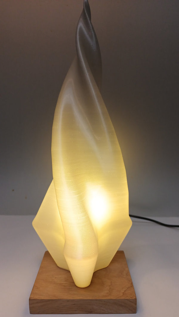 3D lamp Aluminium Spiraal